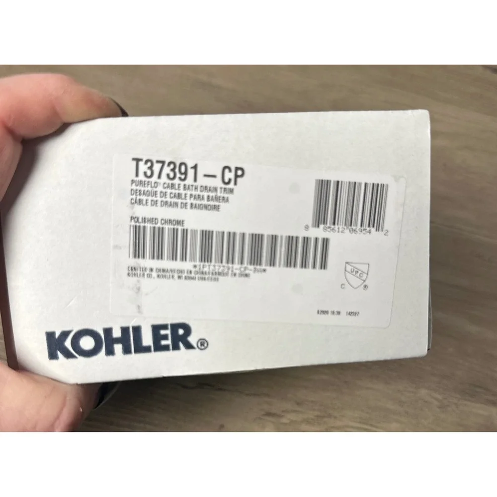 Kohler Pureflo Bath Drain Overflow Trim Kit Polished‎ Chrome T37391-CP NO MANUAL